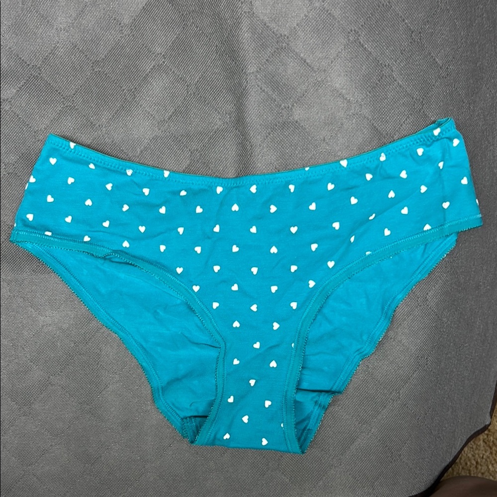 Victoria secret pink Teal Heart Print Bikini Bottom